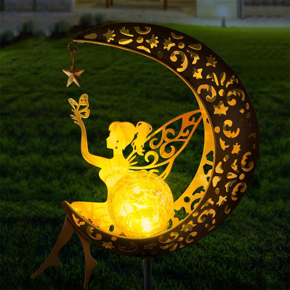 Lâmpada de fada da lua solar