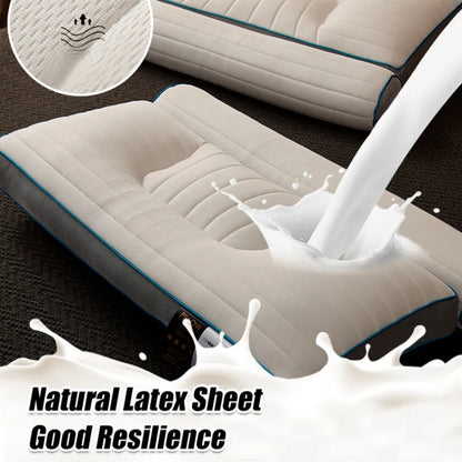 Oreiller anti-traction Protection du sommeil à la maison Spine cervicale Spine Cylindrical Sangué + Feuille de latex + Plume Ultra-Fine Oreiller unique
