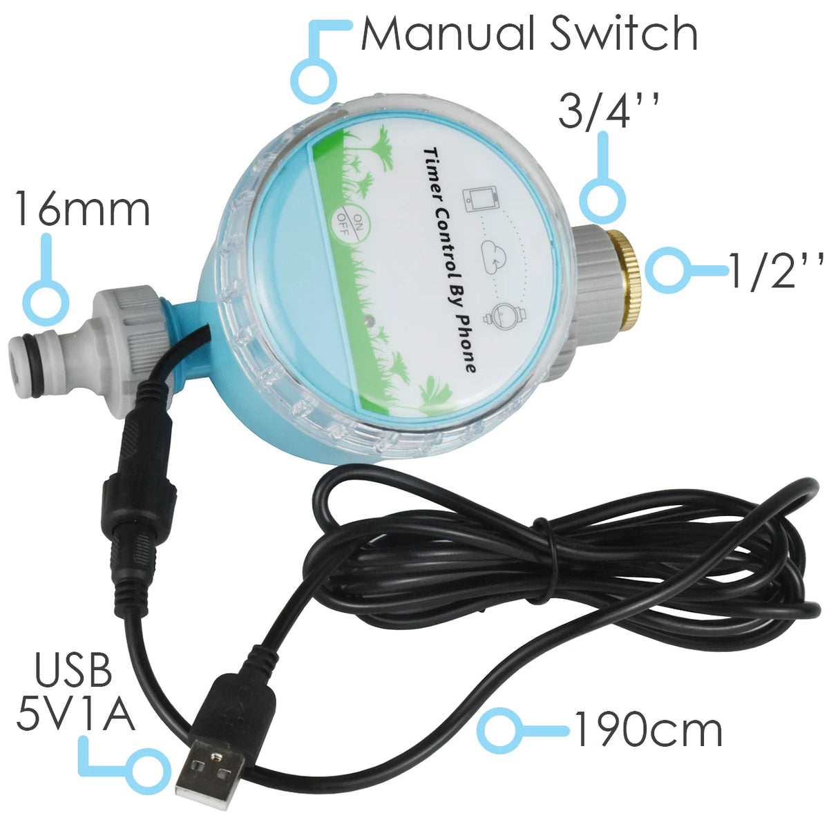SPRYLE WiFi Wiless Wireless Smart Timer Home Garden Automatique Irrigation Arrosage Remote Contrôleur extérieur pour usine de serre