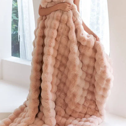 Imitazione invernale pelliccia peluche coperta calda coperte super morbide letto divano cover di lusso lancio lancio di divano camera da letto cuscino