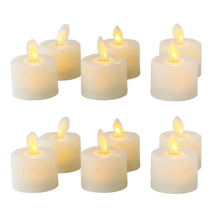 4 oder 6 Flameless Moving Dochtkerker mit Fernbedienung Realistischer Weihnachtskirche Hochzeit gefälschte elektronische Kerzen geführt Hochzeit