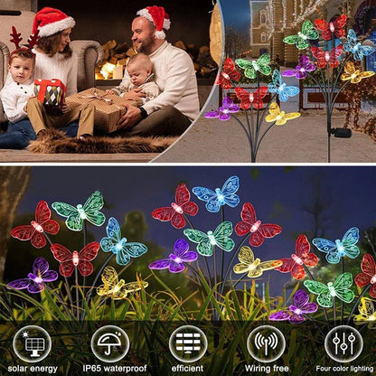 LED SOOL LED EXTERIOR IMPERIT GARDER DEL JARDÍA EL PARCELA Solar Luces de mariposa de mariposa Lámpara de decoración de jardín 6/8/10 Cheeps