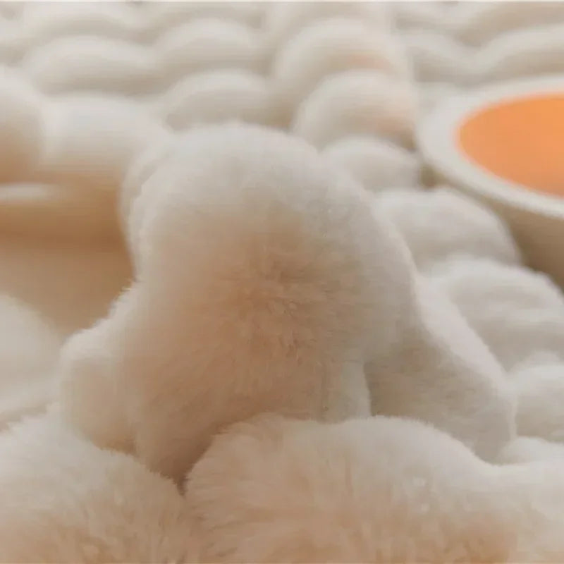 Imitazione invernale pelliccia peluche coperta calda coperte super morbide letto divano cover di lusso lancio lancio di divano camera da letto cuscino