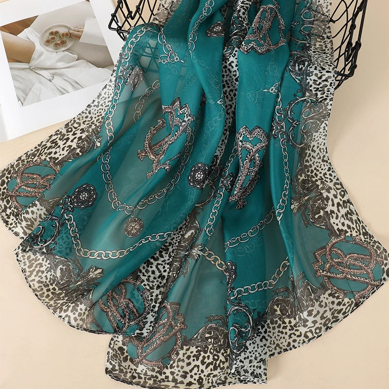 Novo design de impressão de moda feminino Silk SenChawle