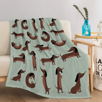 Pătură de poză dachshund pătură imprimată aruncat