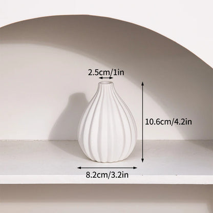 White Ceramic Vase Modern Decorative Vase for Pampas Grass Minimalist Flower Vases for Centerpiece Wedding Office Home Decor