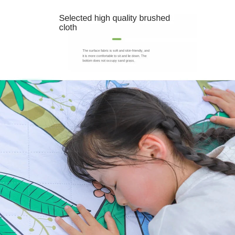 Foldable camping mat, waterproof and moisture-proof beach mat, thickened aluminum film mat for children's outdoor picnics