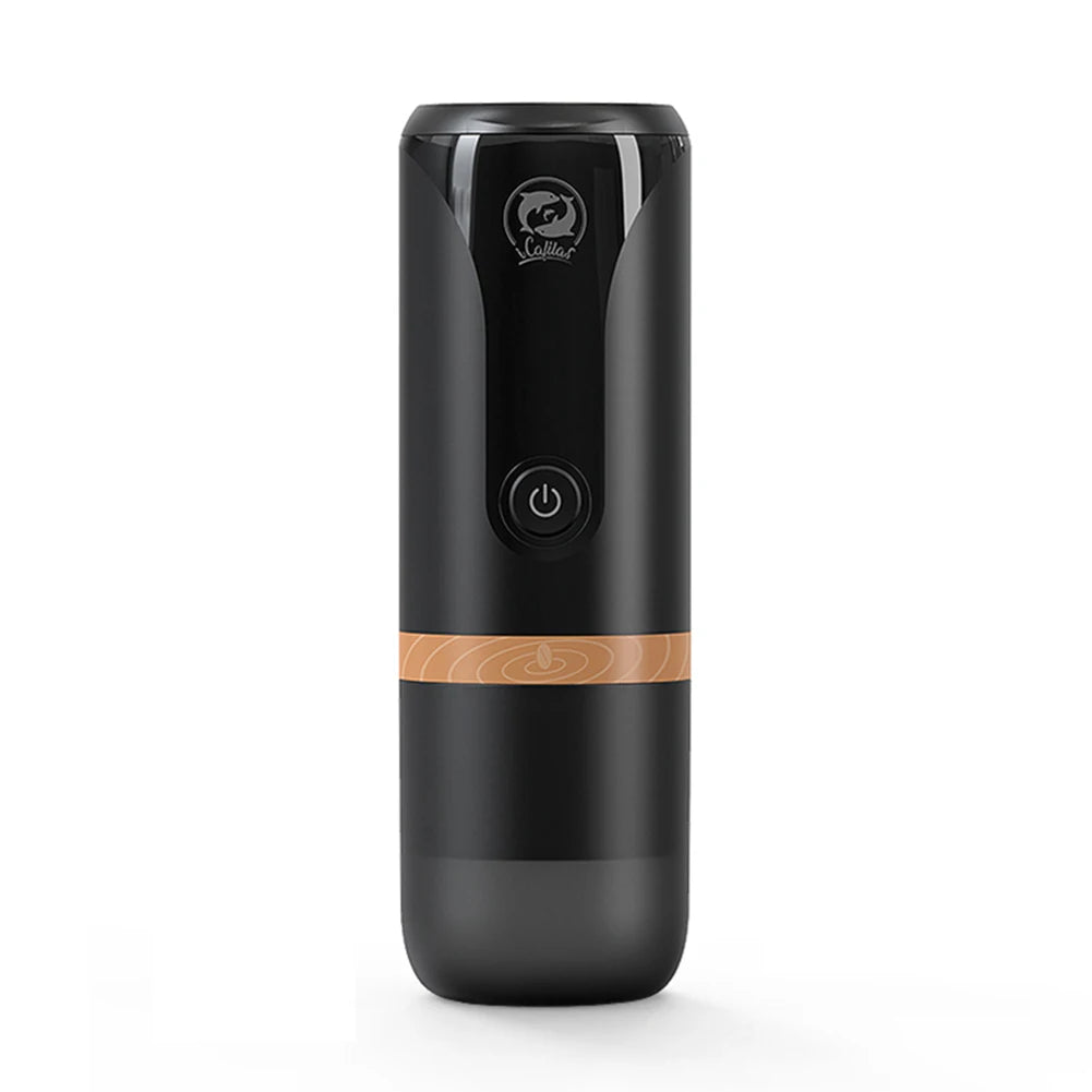 Stainless Steel Capsule Coffee Machine USB Charging Espresso Coffee Machine Portable Mini Automatic Cleaning for Travel Camping