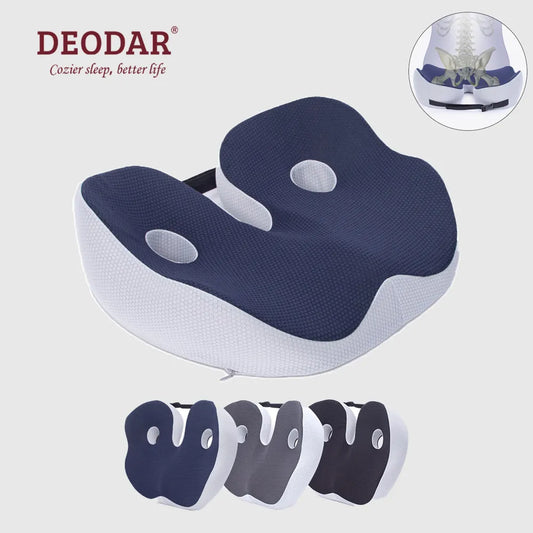 Deodar Memory Foam Sit Bone Relief Seat Pute for rumpe korsrygg hamstrings hofter Ischial tuberositet Reduser tretthet for stol