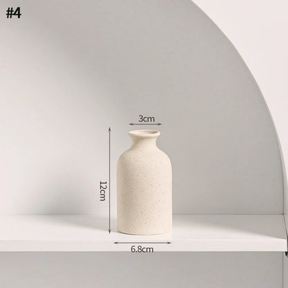 White Ceramic Vase Modern Decorative Vase for Pampas Grass Minimalist Flower Vases for Centerpiece Wedding Office Home Decor