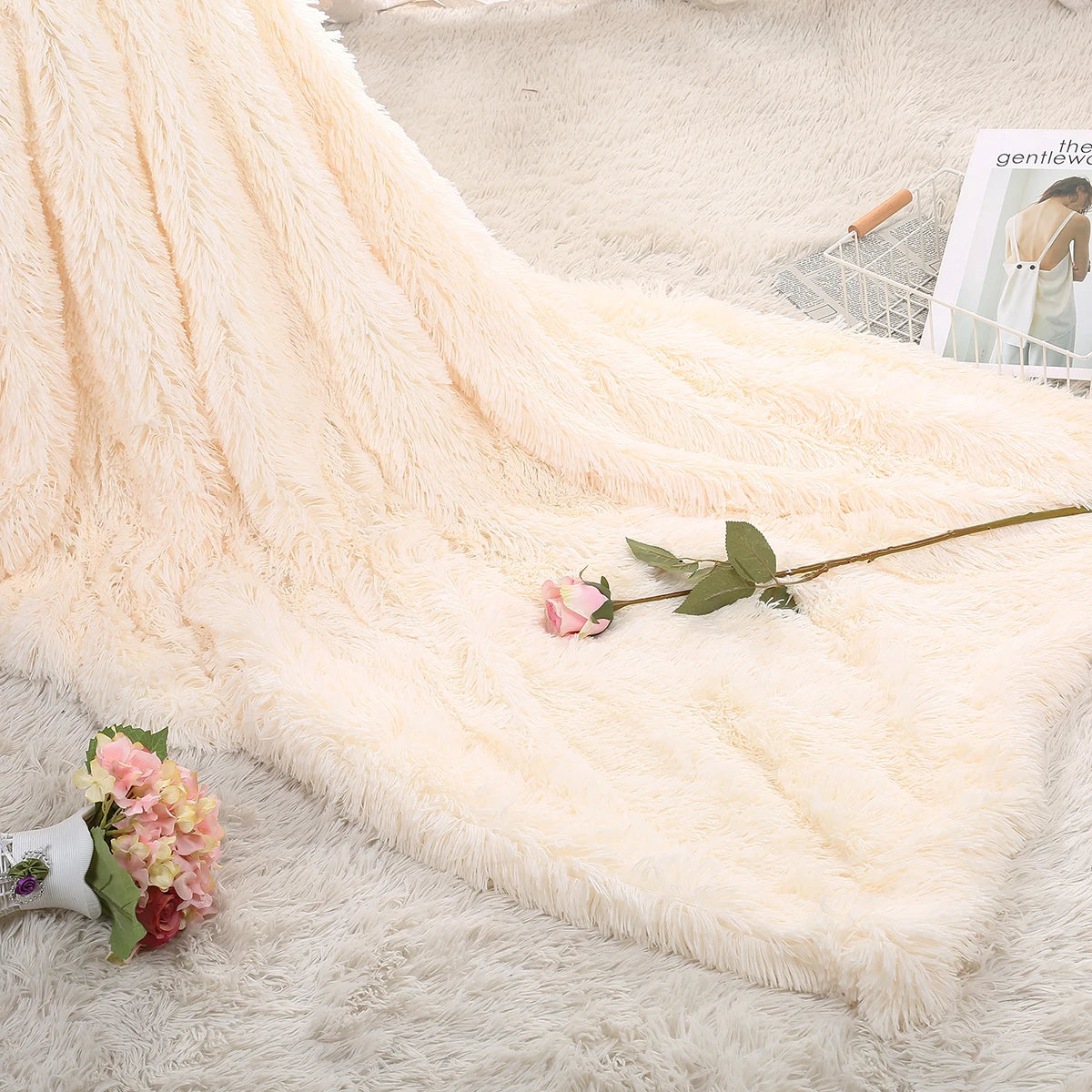 Suuri flanelli heittää huopa pitkä shaggy muhkea huopa sohva -sohvalle sänky talvi lämmin pehmeä fluffy faux fur bedspread 14 väriä