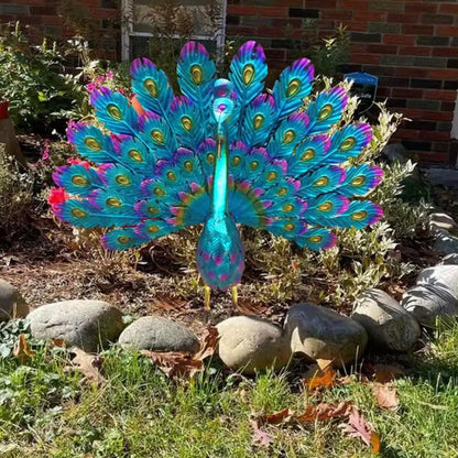 Peacock Sculpture Formă viu Statuie Peacock Peacock Anti-Oxidare Decorare Grădină Rezistentă la Wear Ornament Peacock