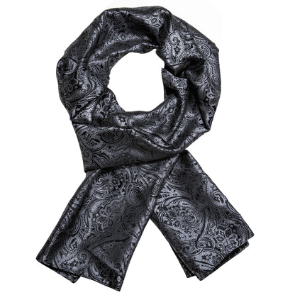 Divat selyem sál luxus band tervező férfiak nők fekete paisley kovácsolás bandanna flulard hangtompító pashmina barry. Wang A-1022