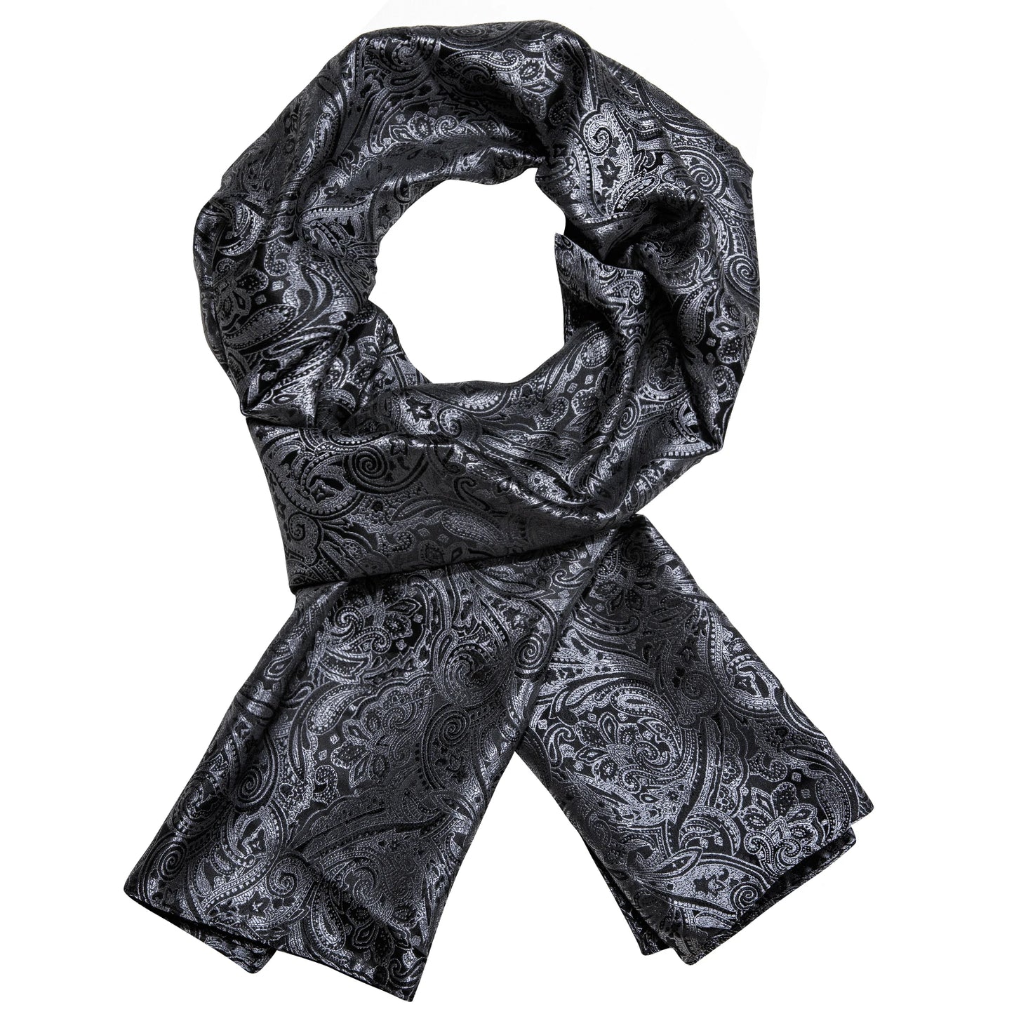 Divat selyem sál luxus band tervező férfiak nők fekete paisley kovácsolás bandanna flulard hangtompító pashmina barry. Wang A-1022