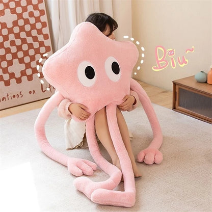 Gambe gigantesche giganti lunghe stelle pentagons a strisce cuscinetto kawaii rosa blossom peluche peluche plini panotili cuscino ornamenti fotografici