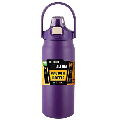 304 Stainless Steel Thermos Portable Outdoor Thermal Mug Tumbler Vacuum Flasks Cold and Hot Sports Water Bottle with Straw