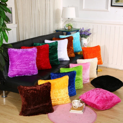Mäkké faux srsti vankúše puzdro Plush vankúšik ružová modrá fialová teplá obývacia izba Spálňa pohovka dekoratívne vankúše pokrývať 40*40 cm
