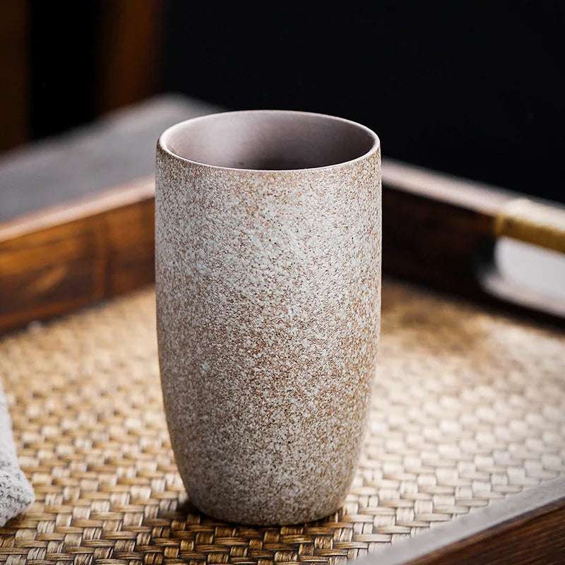 230ML Japanese Retro Coffee Cups Ceramic Household Coffee Mug Vintage Creative Water Tea Cup Restaurant Office Drinkware