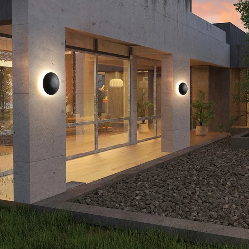 Aluminum Outdoor waterproof wall lamp, courtyard garden, modern and minimalist balcony, living room, bedroom, indoor wall lamp