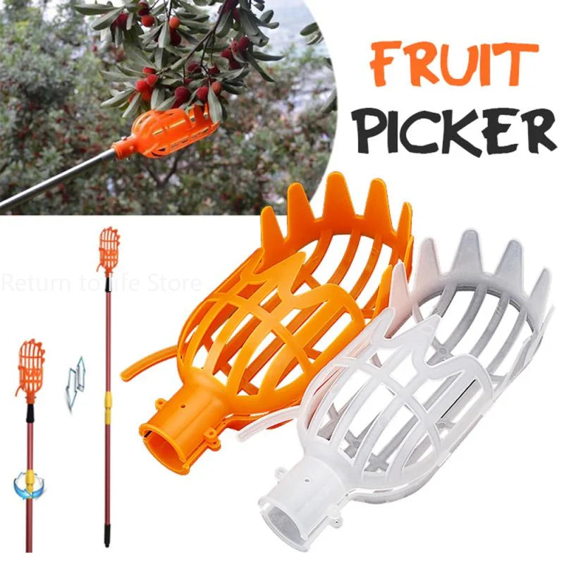 Schermo di frutta con cesto da giardino Strumento di raccolta di frutta in plastica per la raccolta di frutta ad alta quota che raccoglie Loquat che raccoglie lo strumento Bayberry