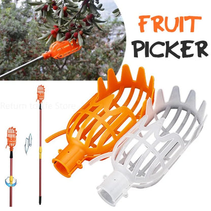 Schermo di frutta con cesto da giardino Strumento di raccolta di frutta in plastica per la raccolta di frutta ad alta quota che raccoglie Loquat che raccoglie lo strumento Bayberry